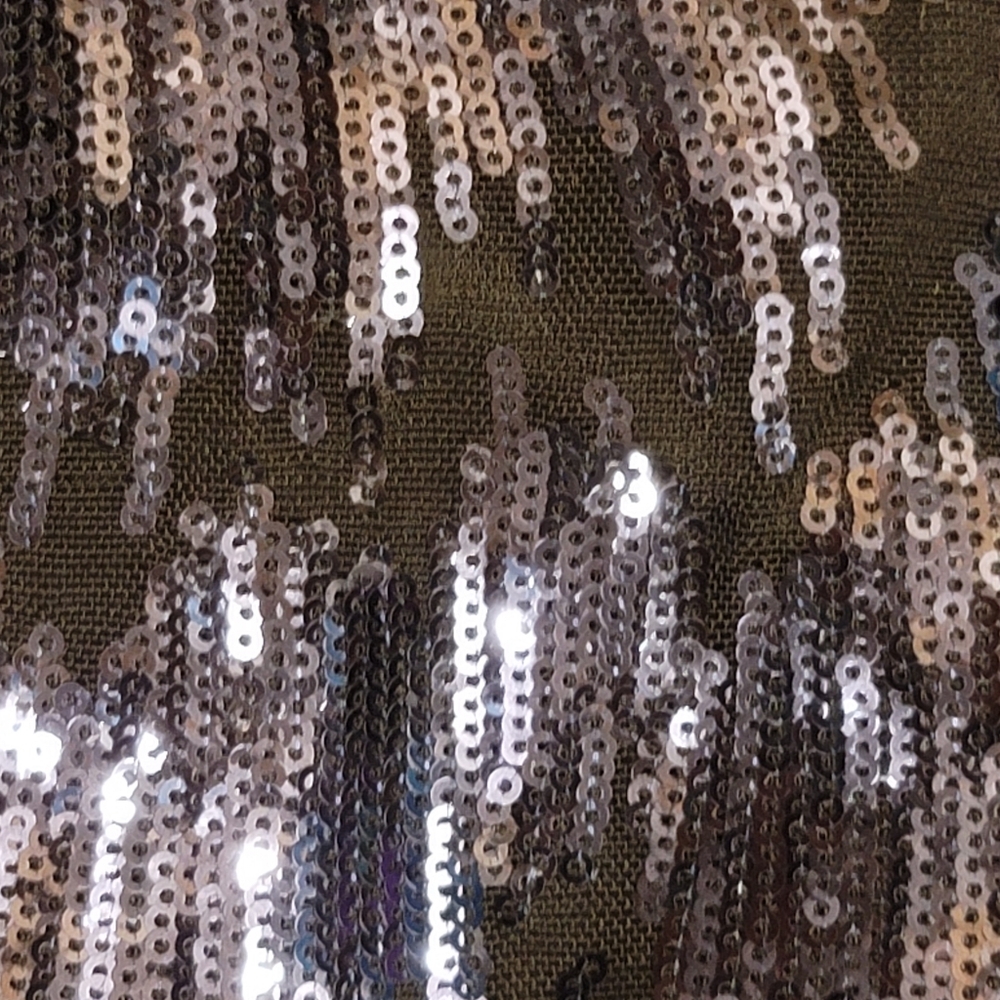 SLNY Black and Purple Sequin Cocktail Dress Abstract Print Size 12 - Picture 4 of 4